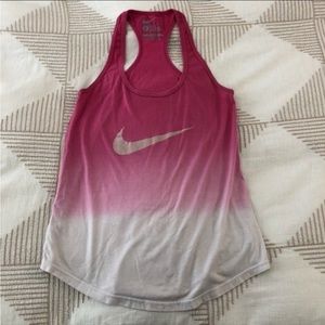 Nike Ombré Pink Swoosh Workout Tank Top